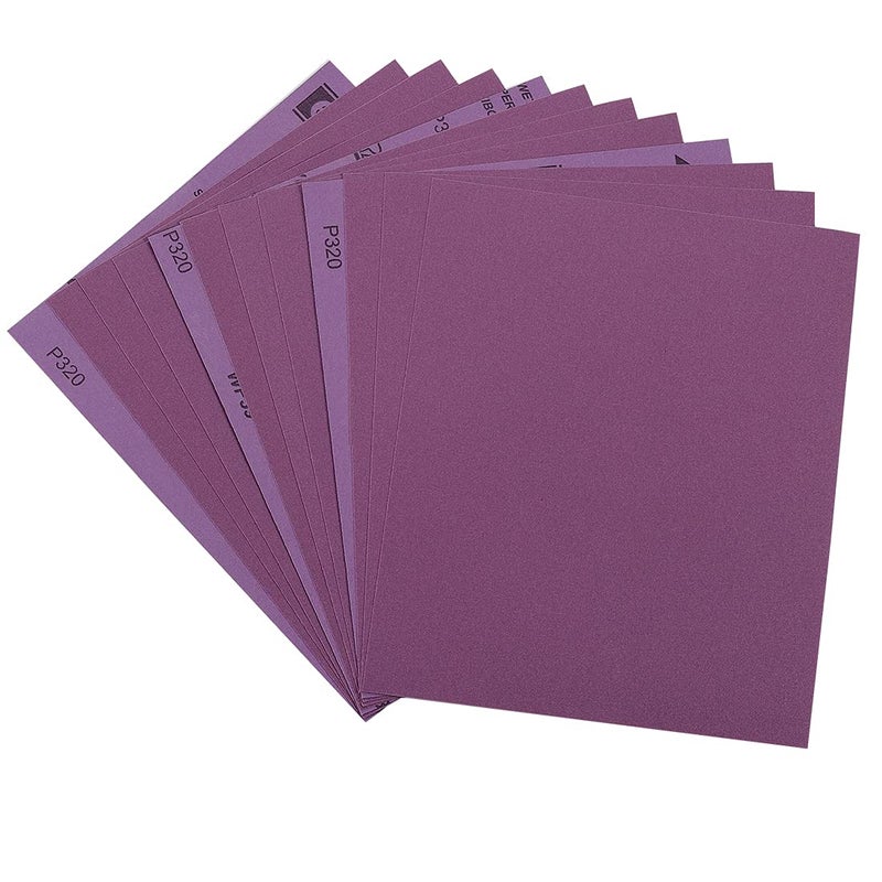 Arilier Sandpaper 320 Grit, Wet Dry Sanding Sheets 9 x 11 Inch, Advanced White Fused Alumina Abrasive Sand Paper for Wood Furniture Finishing, Metal Sanding, Automotive Polishing, 12-Sheets - Image 1